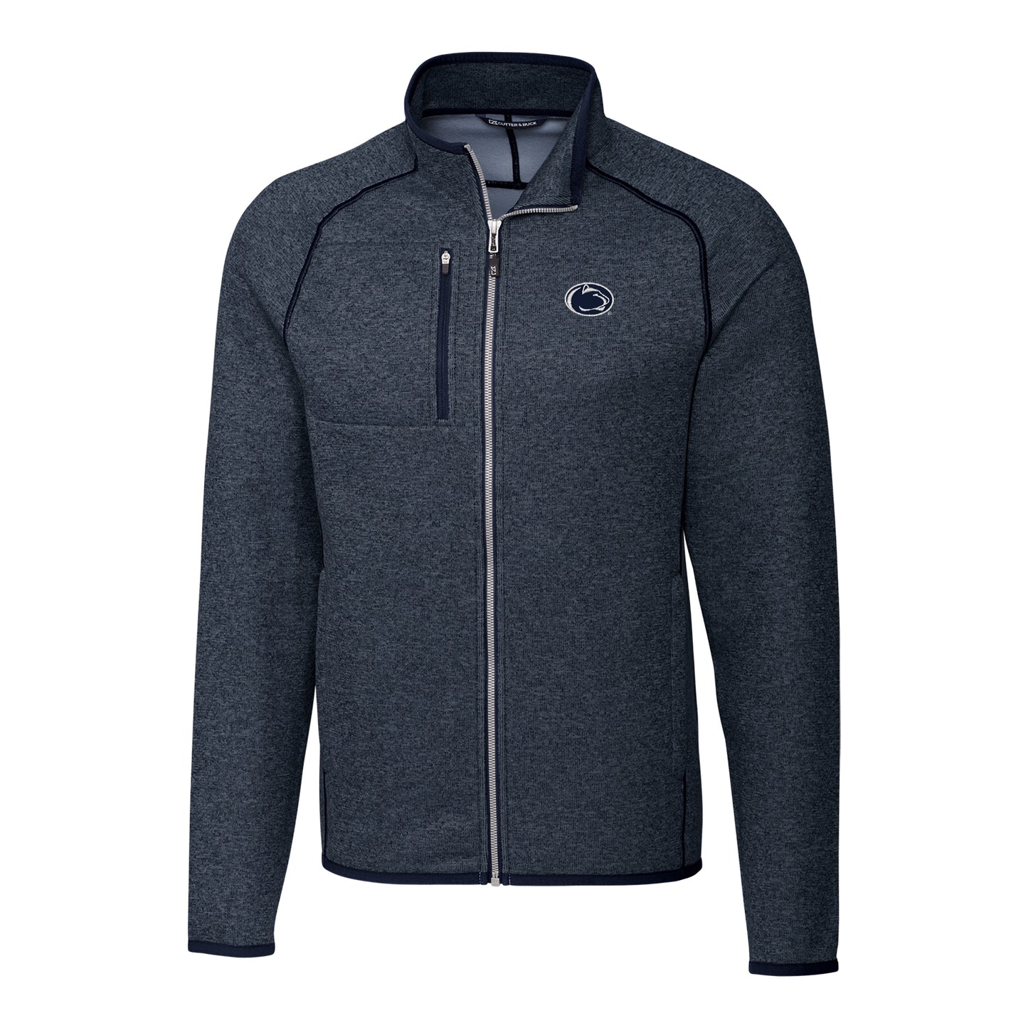 Men's Cutter & Buck Navy Penn State Nittany Lions Mainsail Full-Zip Jacket
