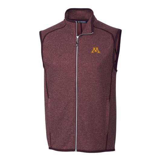 Men's Cutter & Buck Maroon Minnesota Golden Gophers Mainsail Full-Zip Vest