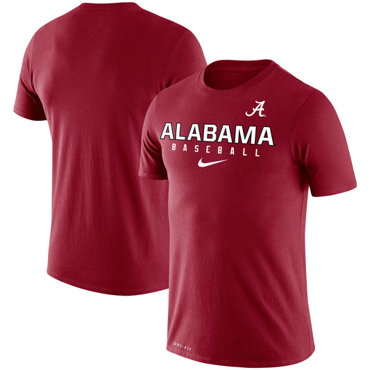 Men's Nike Crimson Alabama Crimson Tide Baseball Legend Slim Fit Performance T-Shirt