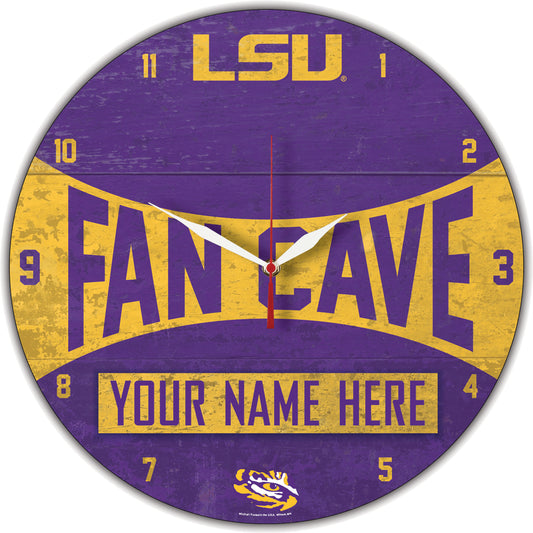 WinCraft LSU Tigers Personalized 14'' Round Wall Clock