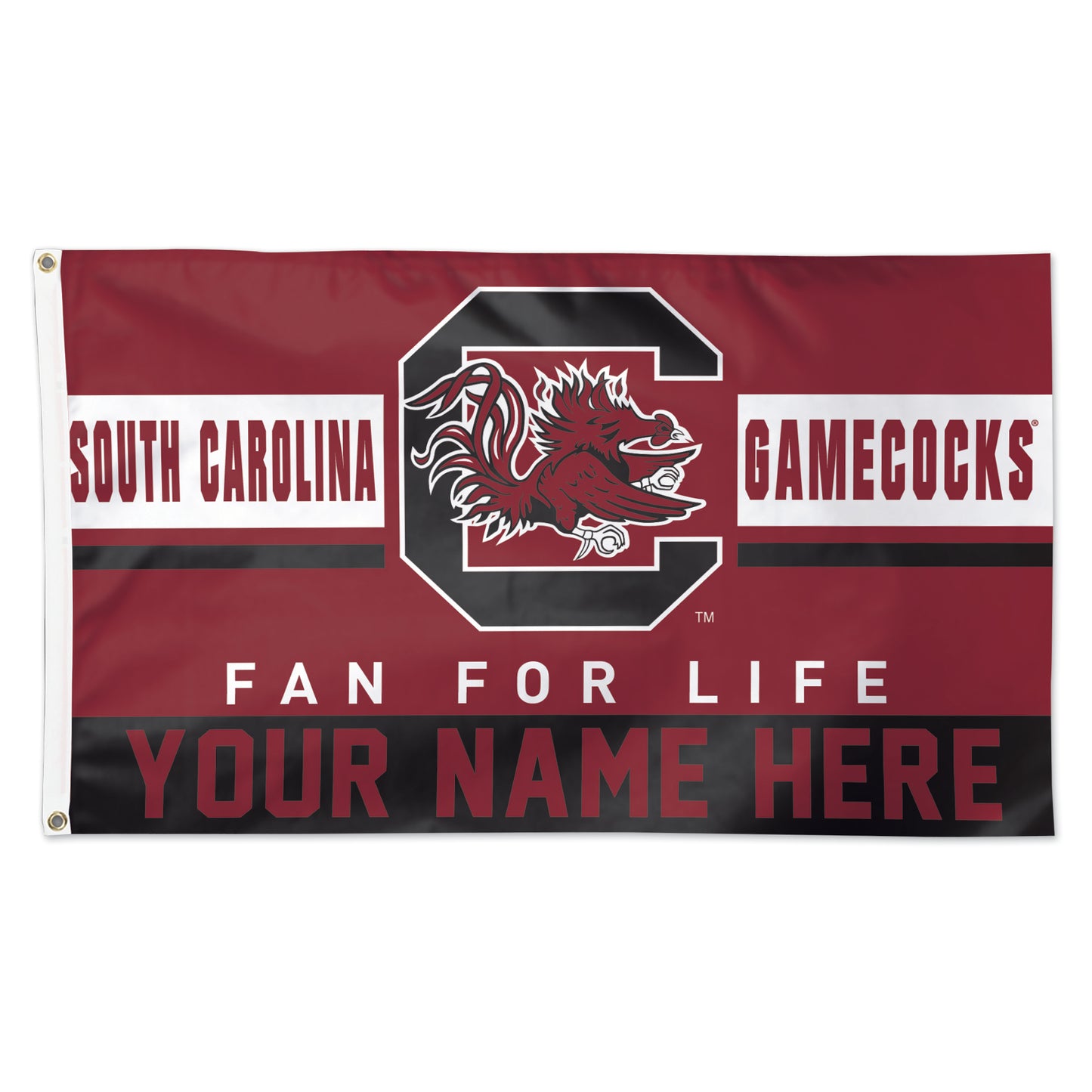 WinCraft South Carolina Gamecocks Personalized 3' x 5' One-Sided Deluxe Flag