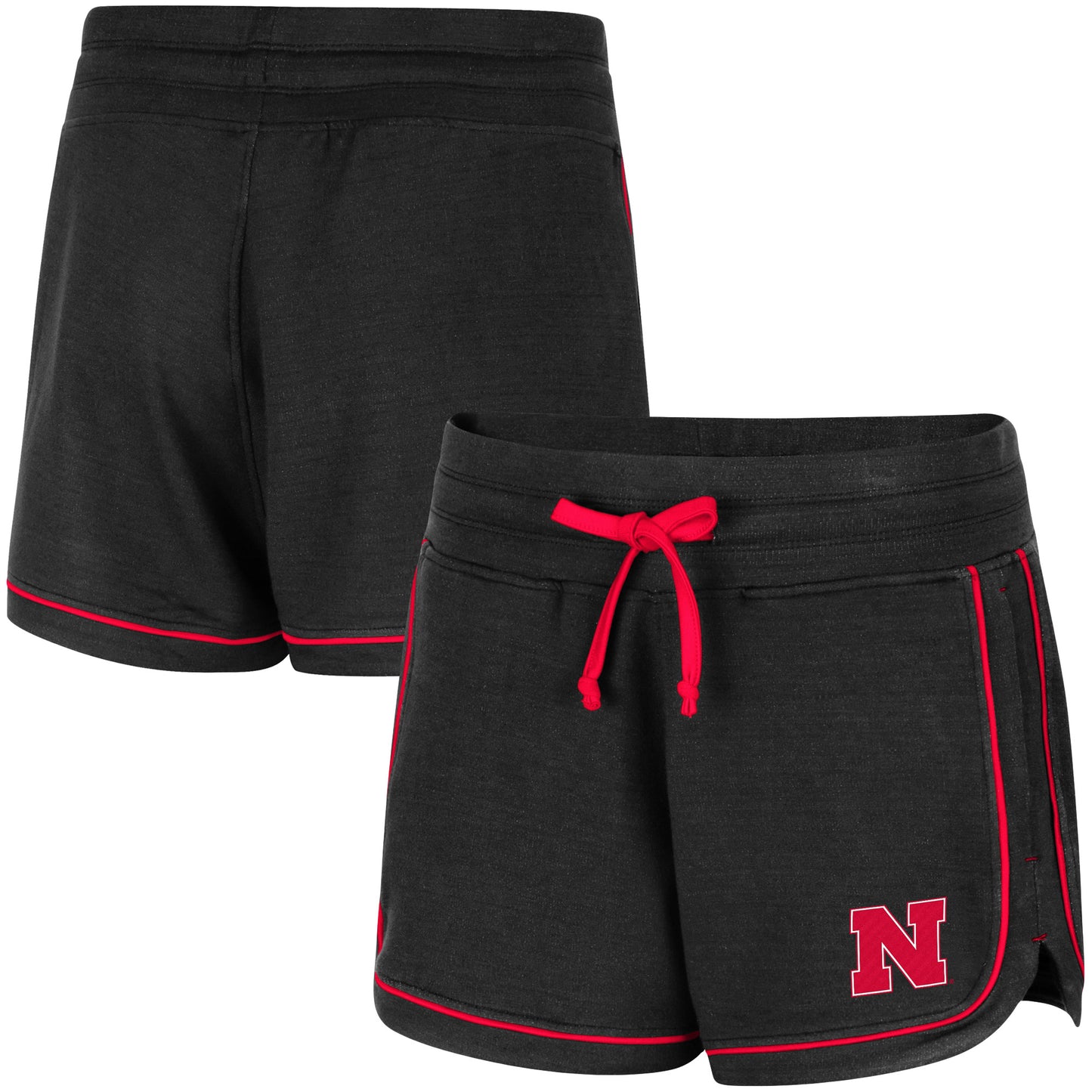 Women's Colosseum Black Nebraska Huskers Lil Sebastian Tri-Blend Shorts