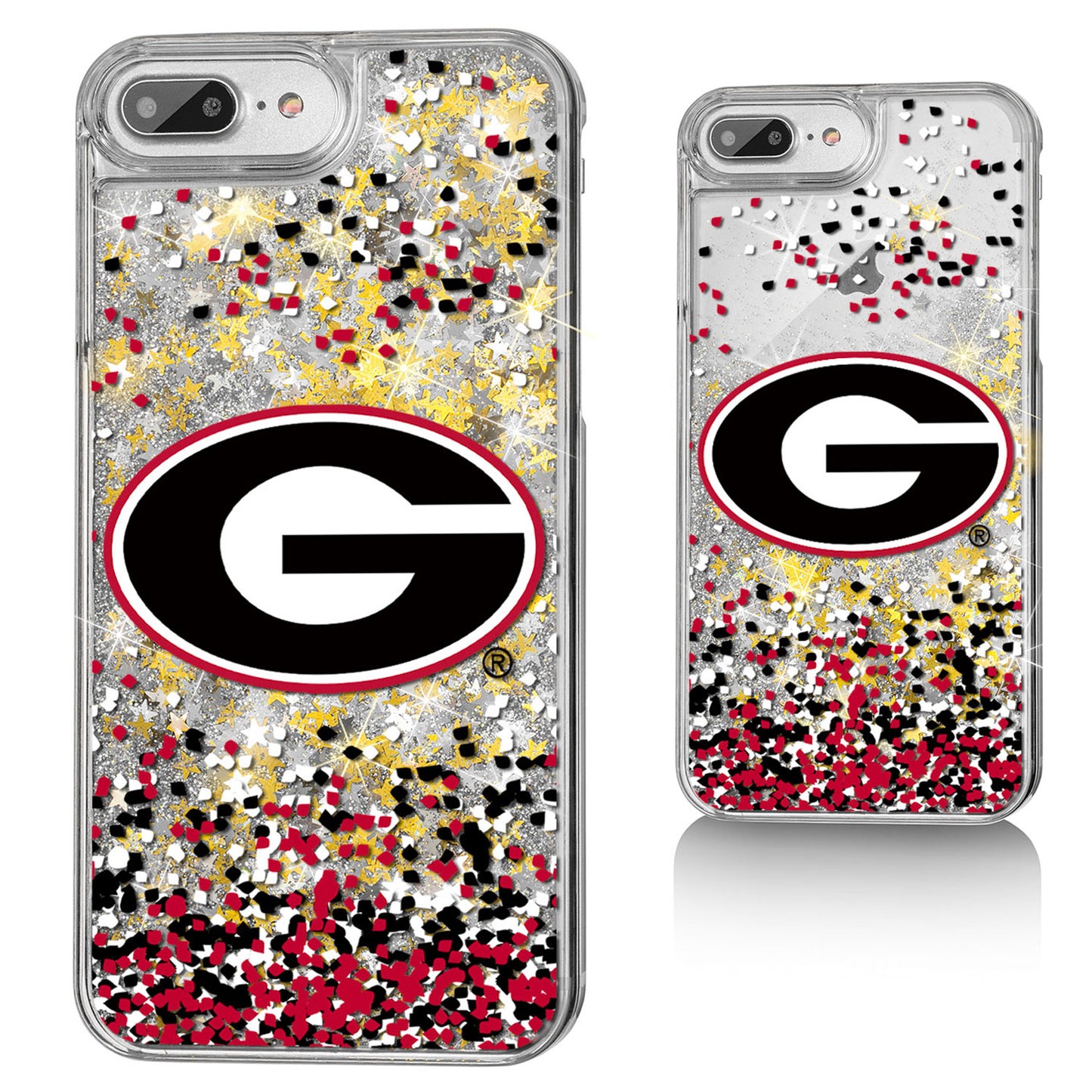 Georgia Bulldogs iPhone Glitter Confetti Design Case