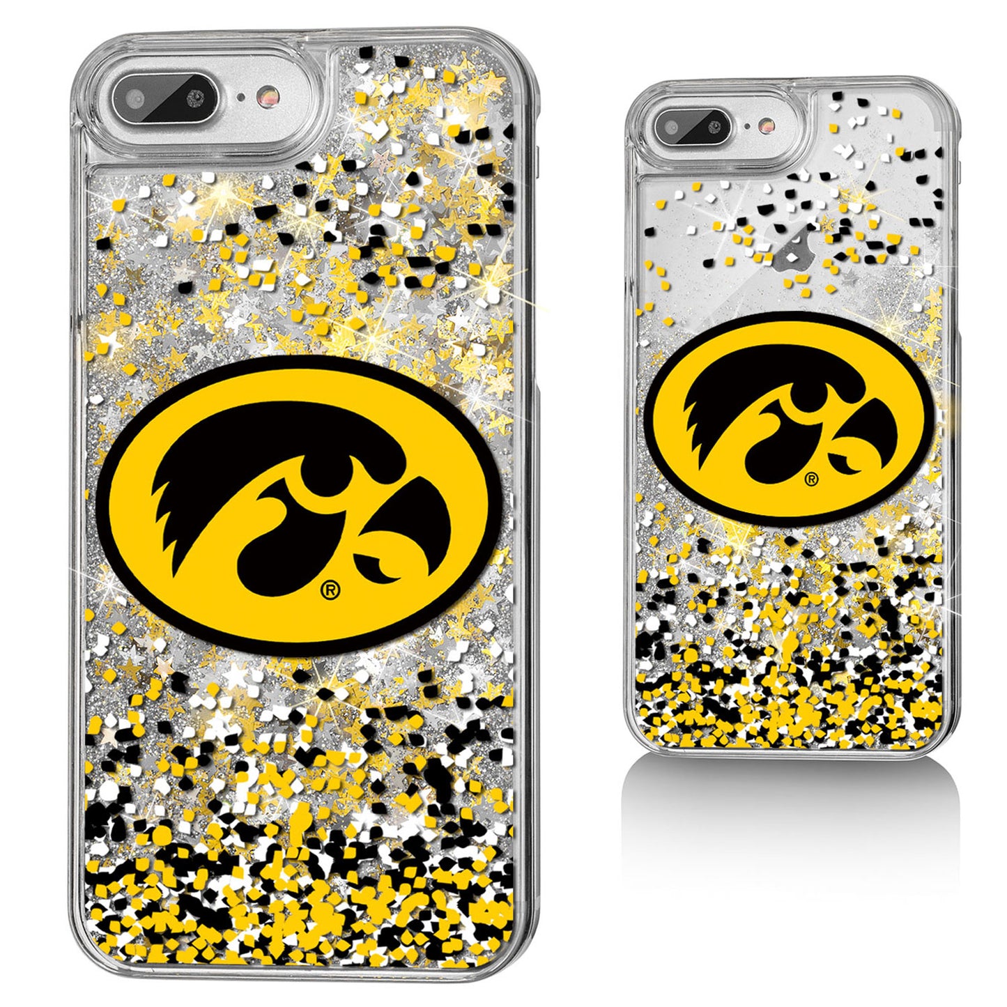 Iowa Hawkeyes iPhone Glitter Confetti Design Case