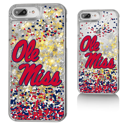 Ole Miss Rebels iPhone Glitter Confetti Design Case