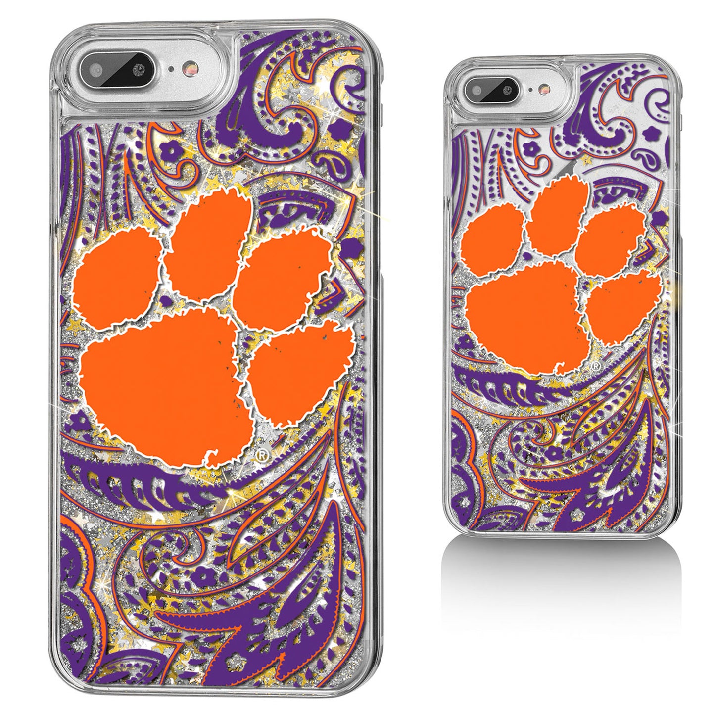 Clemson Tigers iPhone Glitter Paisley Design Case