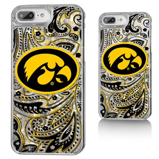 Iowa Hawkeyes iPhone Glitter Paisley Design Case