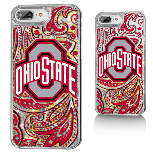 Ohio State Buckeyes iPhone Glitter Paisley Design Case