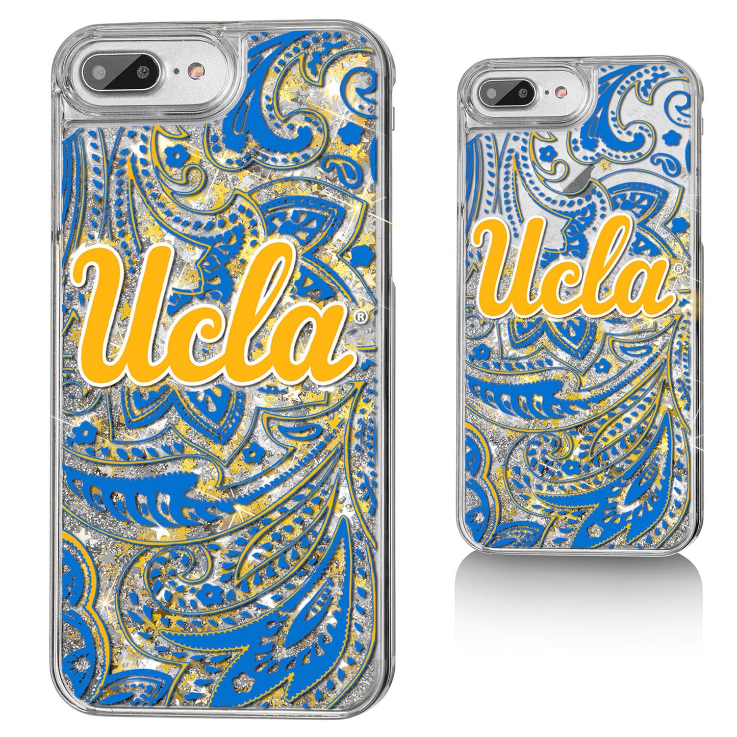 UCLA Bruins iPhone Glitter Paisley Design Case