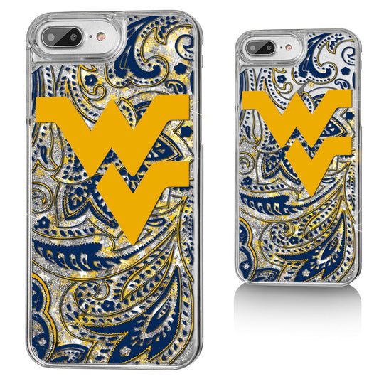 West Virginia Mountaineers iPhone Glitter Paisley Design Case