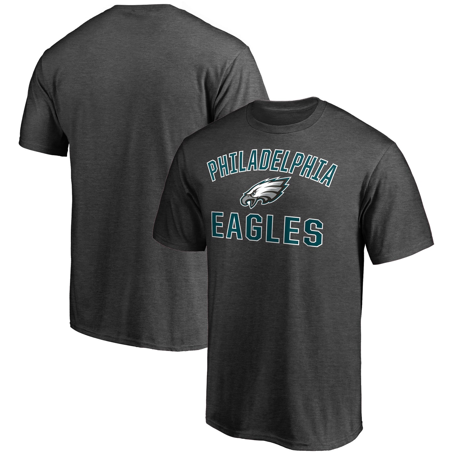 Men's Fanatics Heathered Charcoal Philadelphia Eagles Victory Arch T-Shirt