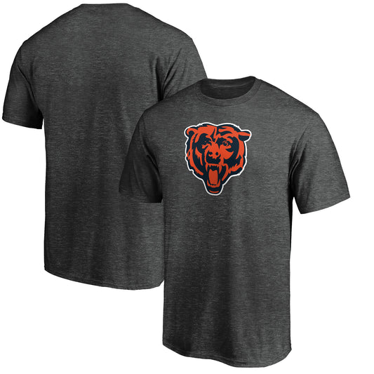 Men's Fanatics Heathered Charcoal Chicago Bears Primary Logo Team T-Shirt