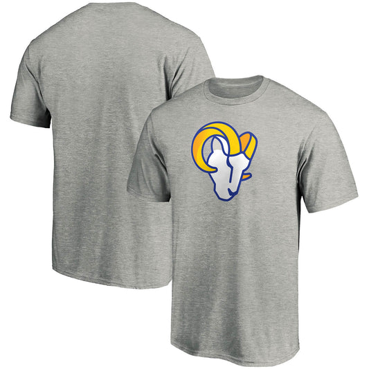 Men's Fanatics Heathered Gray Los Angeles Rams Primary Logo T-Shirt