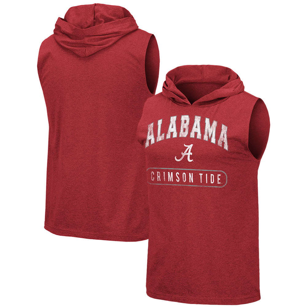 Men's Colosseum Crimson Alabama Crimson Tide Varsity Hoodie Tank Top