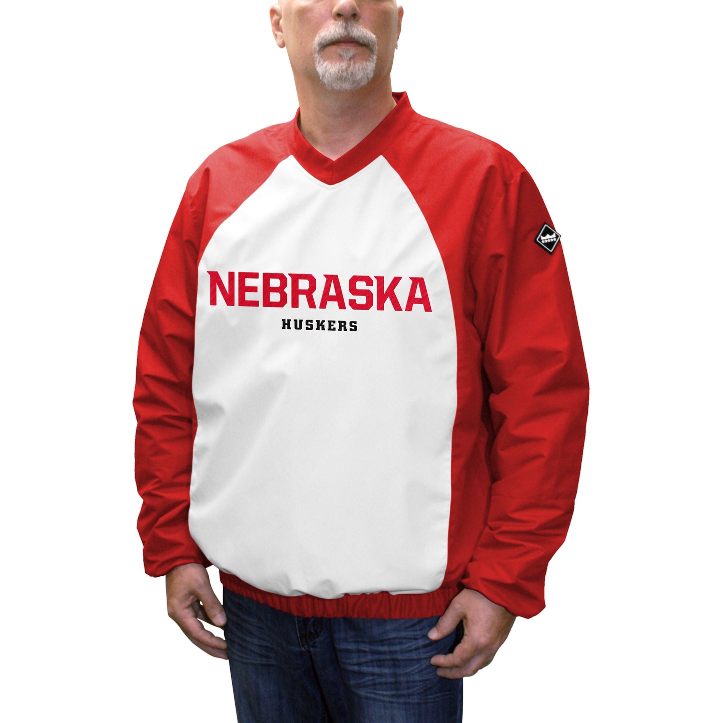 Men's Franchise Club Scarlet Nebraska Huskers Game Day Windshell Pullover Jacket