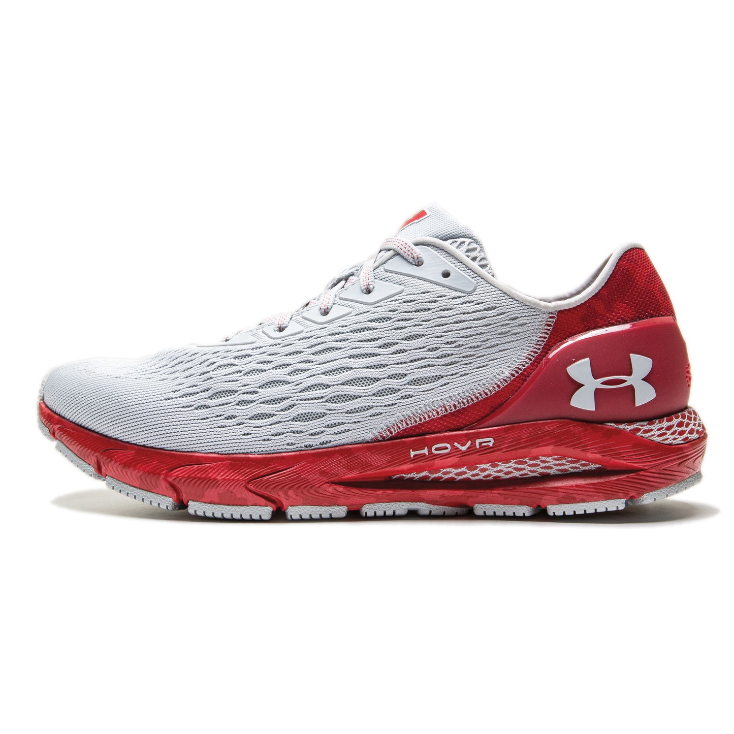 Women's Under Armour Gray Wisconsin Badgers HOVR Sonic 3 Running Shoe