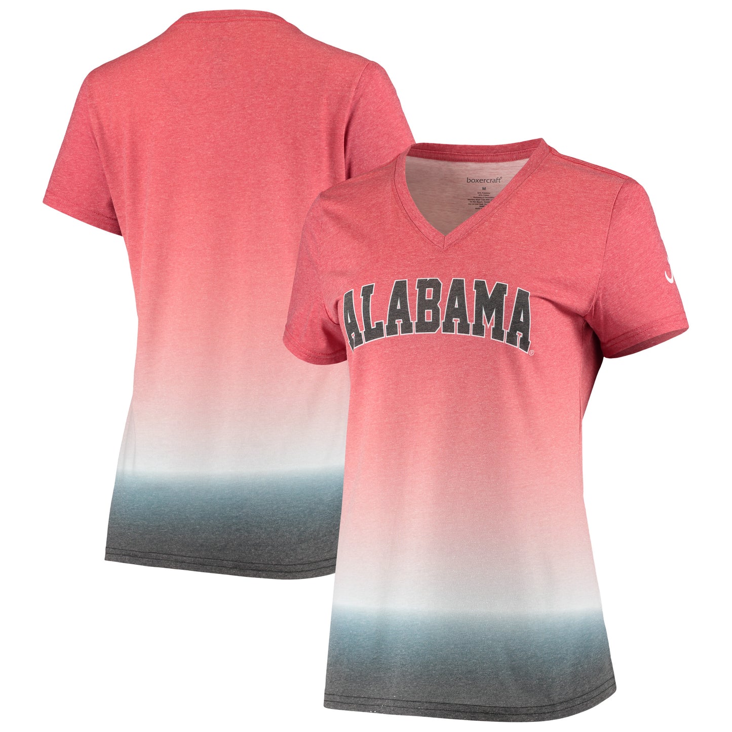 Women's Crimson Alabama Crimson Tide Ombre V-Neck T-Shirt