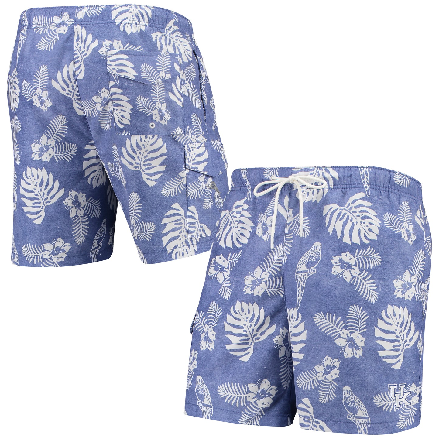 Men's Tommy Bahama Royal Kentucky Wildcats Naples Parrot in Paradise Swim Shorts
