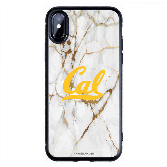 Black Cal Bears iPhone Slim Marble Design Case