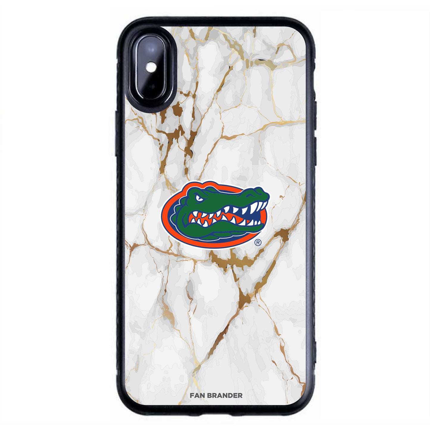 Black Florida Gators iPhone Slim Marble Design Case