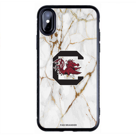 Black South Carolina Gamecocks iPhone Slim Marble Design Case