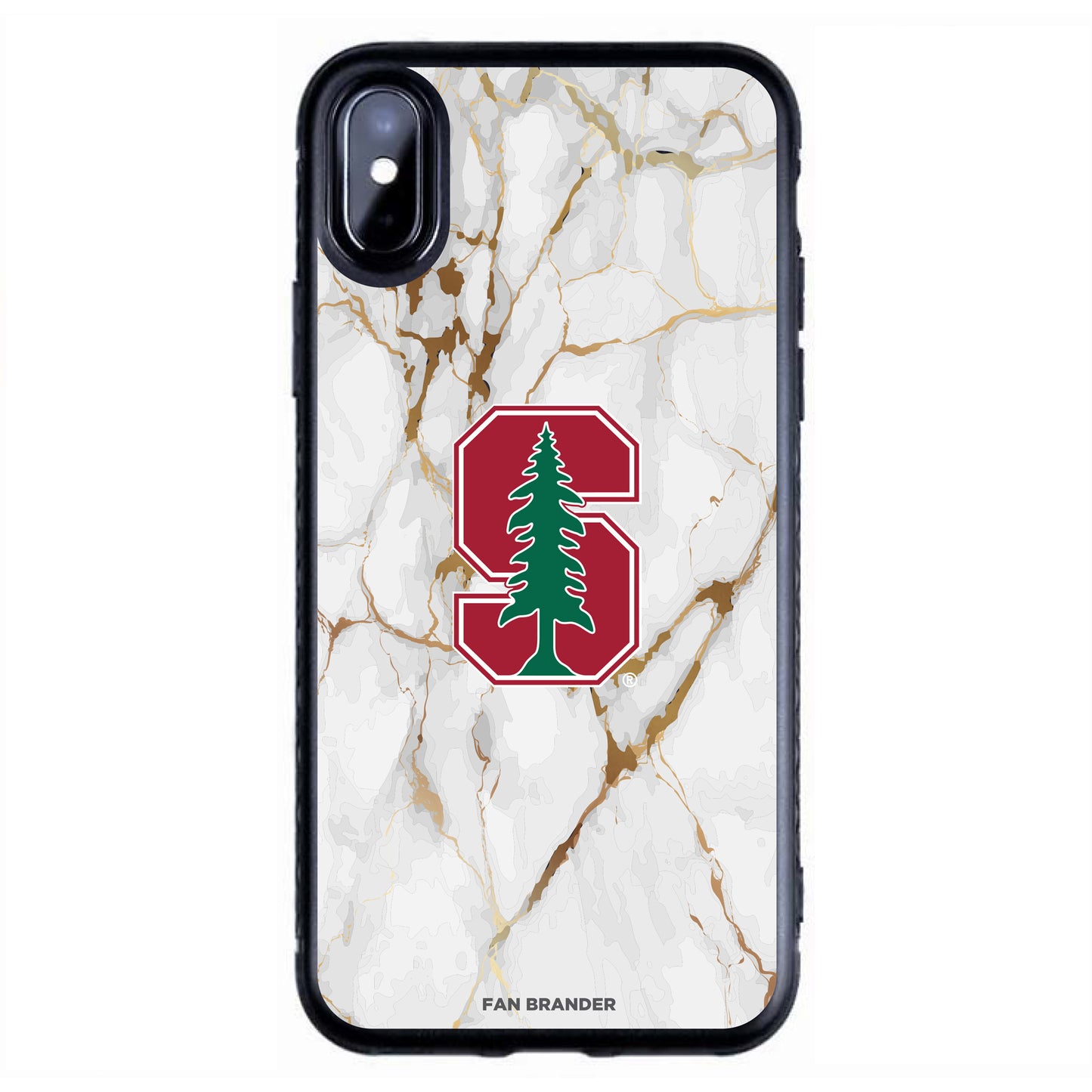 Black Stanford Cardinal iPhone Slim Marble Design Case