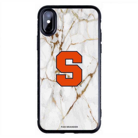 Black Syracuse Orange iPhone Slim Marble Design Case