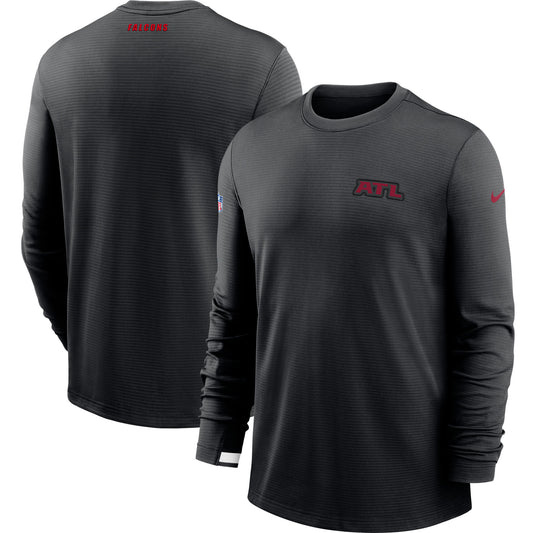 Men's Nike Black Atlanta Falcons Sideline Logo Performance Pullover Sweatshirt