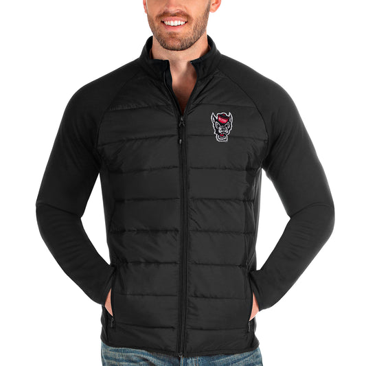 Men's Antigua Black NC State Wolfpack Altitude Full-Zip Jacket
