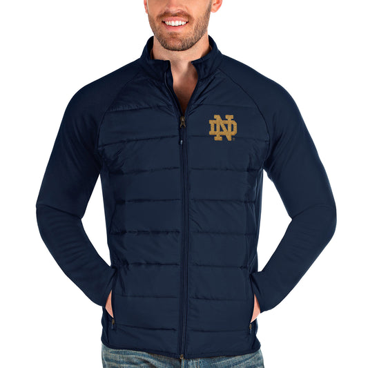 Men's Antigua Navy Notre Dame Fighting Irish Altitude Full-Zip Jacket