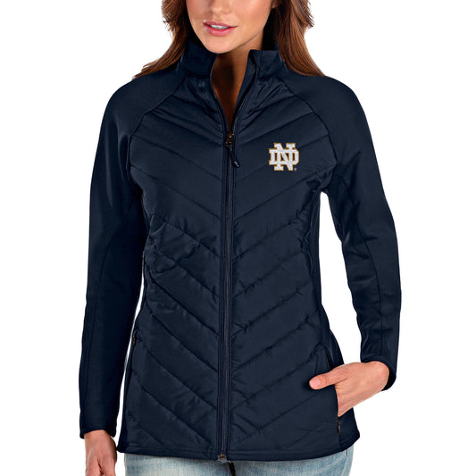 Women's Antigua Navy Notre Dame Fighting Irish Altitude Full-Zip Puffer Jacket