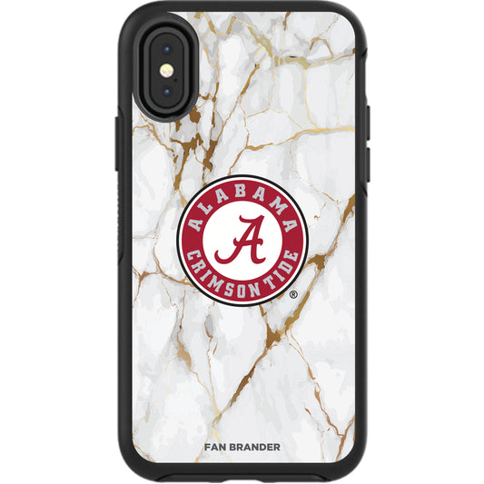 Black Alabama Crimson Tide iPhone Symmetry Marble Case