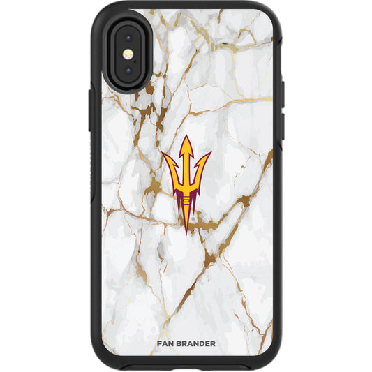 Black Arizona State Sun Devils iPhone Symmetry Marble Case