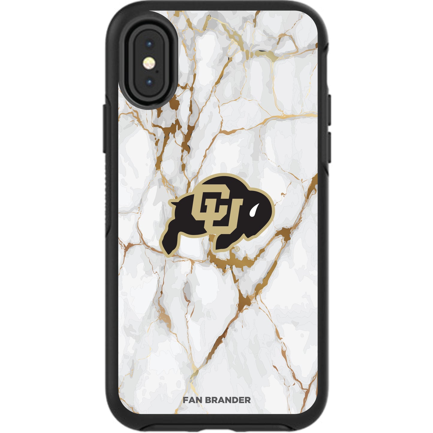 Black Colorado Buffaloes iPhone Symmetry Marble Case