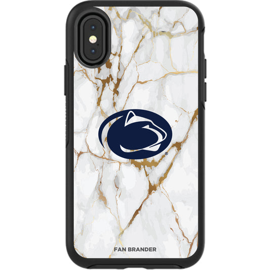 Black Penn State Nittany Lions iPhone Symmetry Marble Case