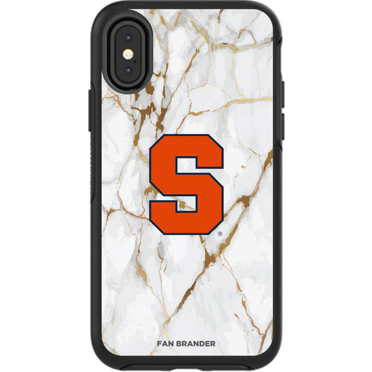 Black Syracuse Orange iPhone Symmetry Marble Case