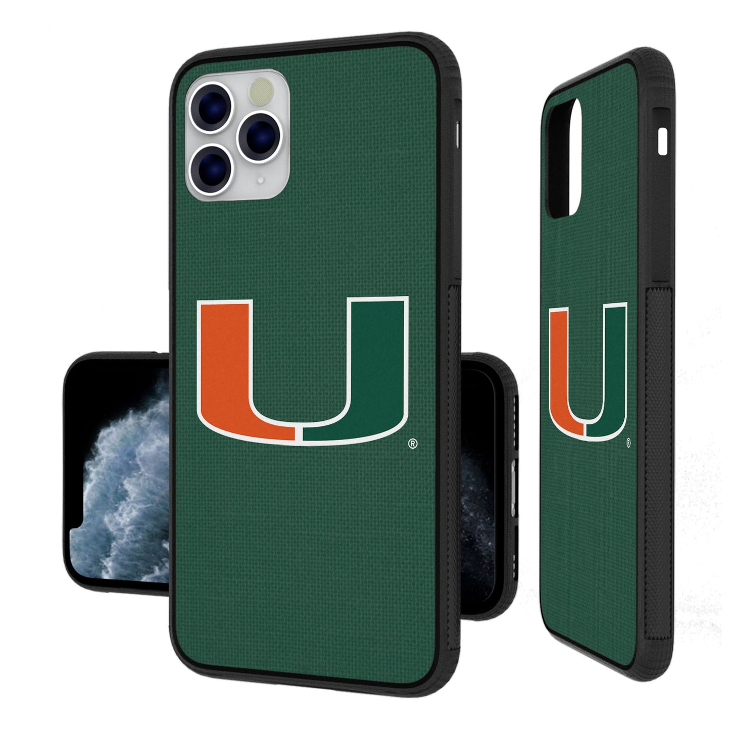 Miami Hurricanes iPhone Solid Design Bump Case