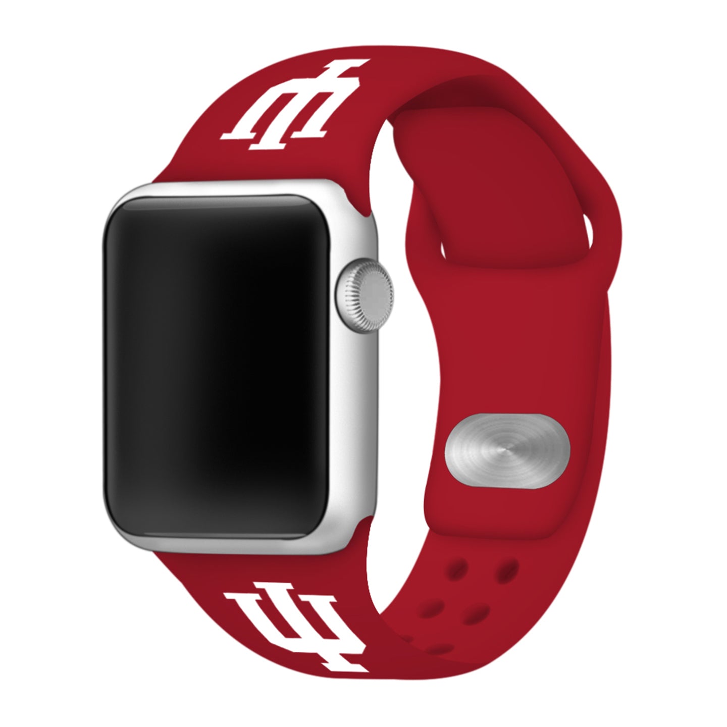 Indiana Hoosiers 42/44/45mm Apple Watch Team Color Silicone Sport Band