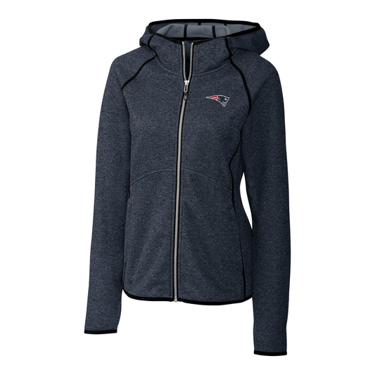 Women's Cutter & Buck Navy New England Patriots Mainsail Full-Zip Jacket