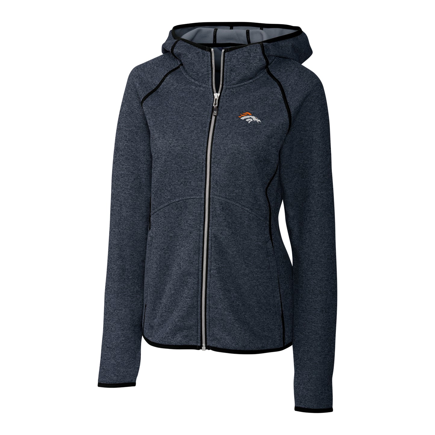 Women's Cutter & Buck Navy Denver Broncos Mainsail Full-Zip Jacket