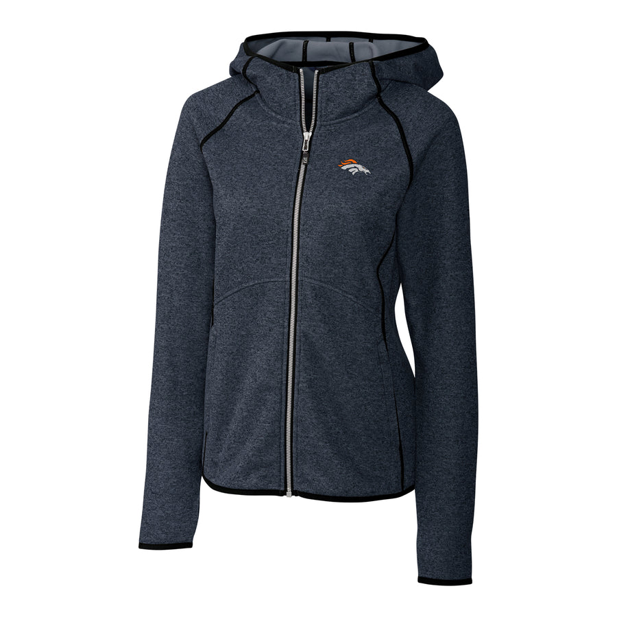 Women's Cutter & Buck Navy Denver Broncos Mainsail Full-Zip Jacket