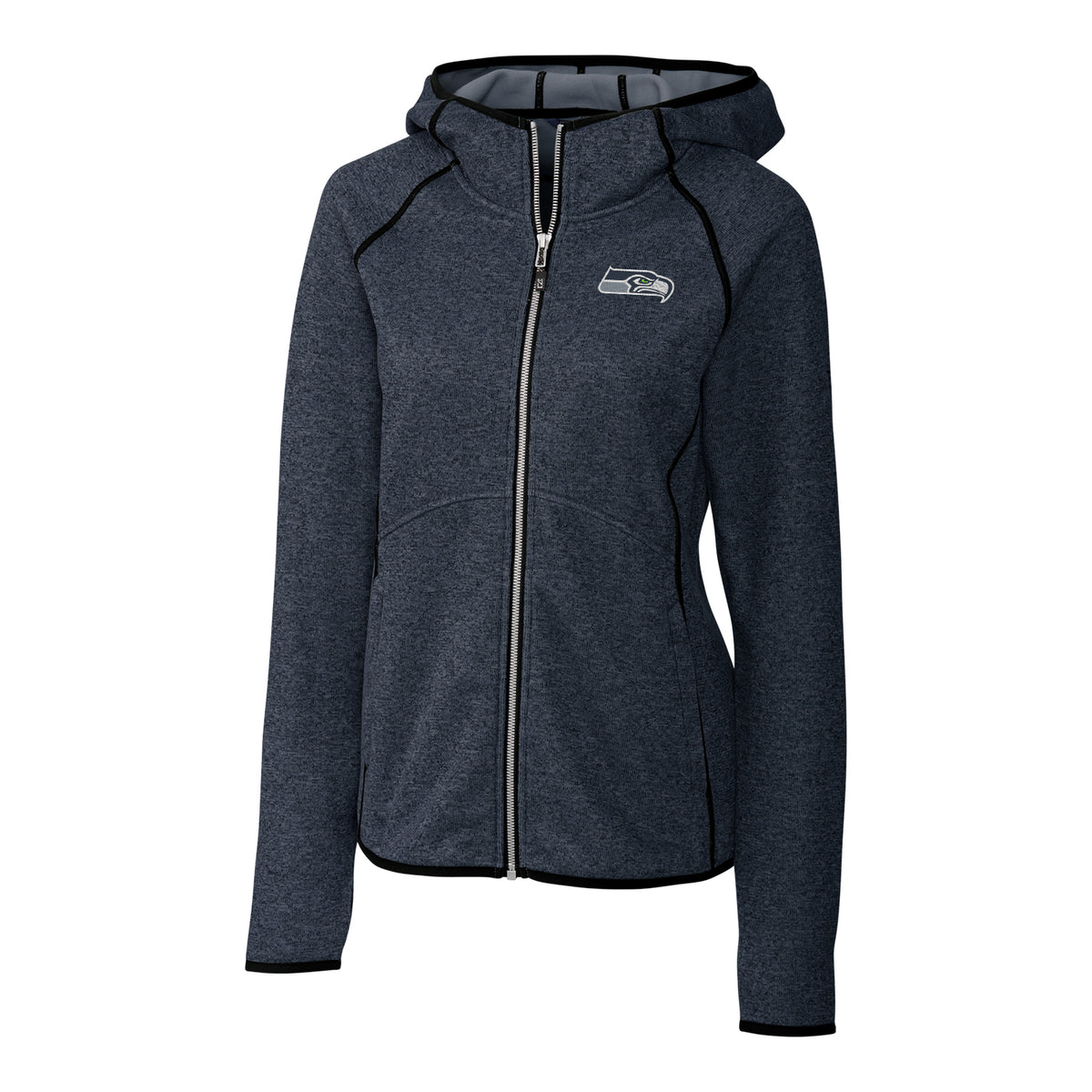 Women's Cutter & Buck Navy Seattle Seahawks Mainsail Full-Zip Jacket