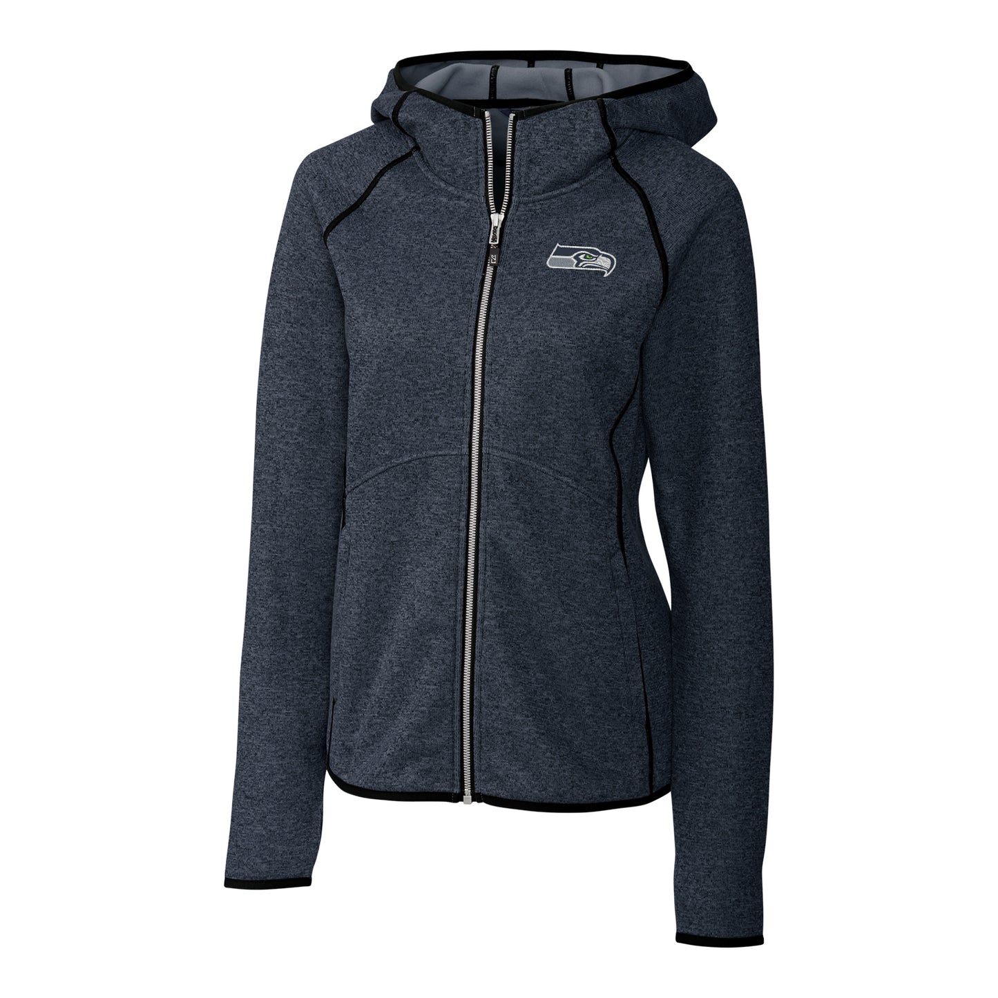 Women's Cutter & Buck Navy Seattle Seahawks Mainsail Full-Zip Jacket