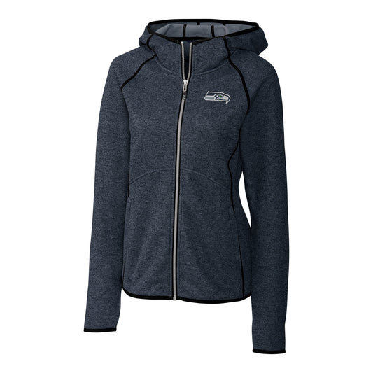 Women's Cutter & Buck Navy Seattle Seahawks Mainsail Full-Zip Jacket