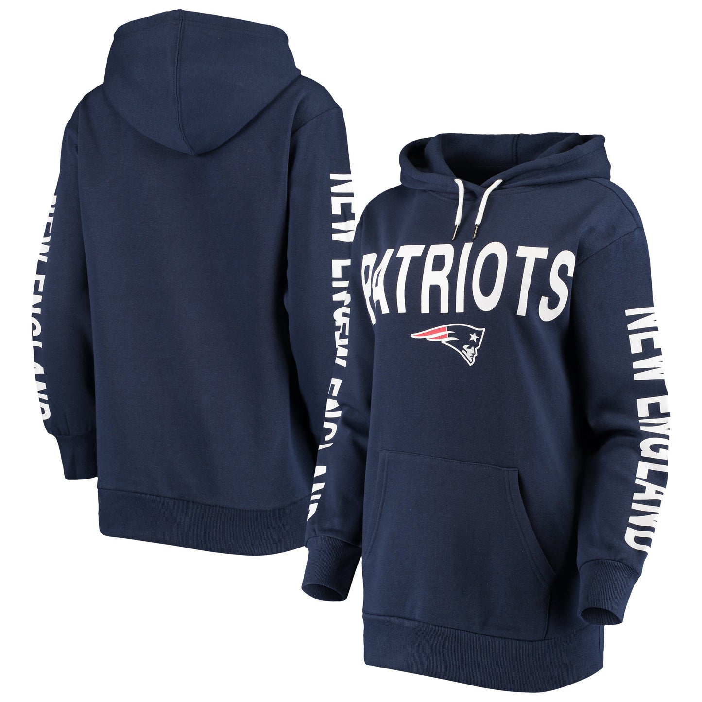 Women's G-III 4Her by Carl Banks Navy New England Patriots Extra Point Pullover Hoodie