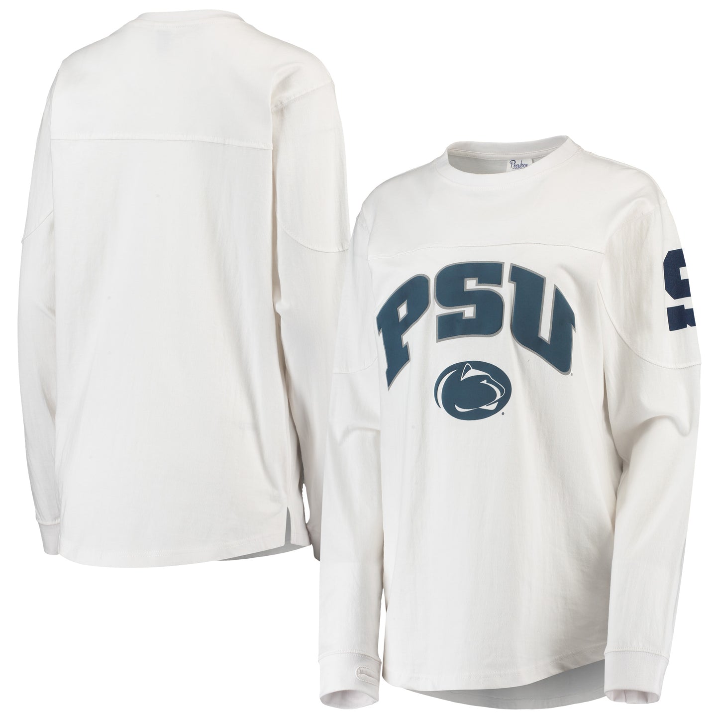 Women's Pressbox White Penn State Nittany Lions Edith Long Sleeve T-Shirt