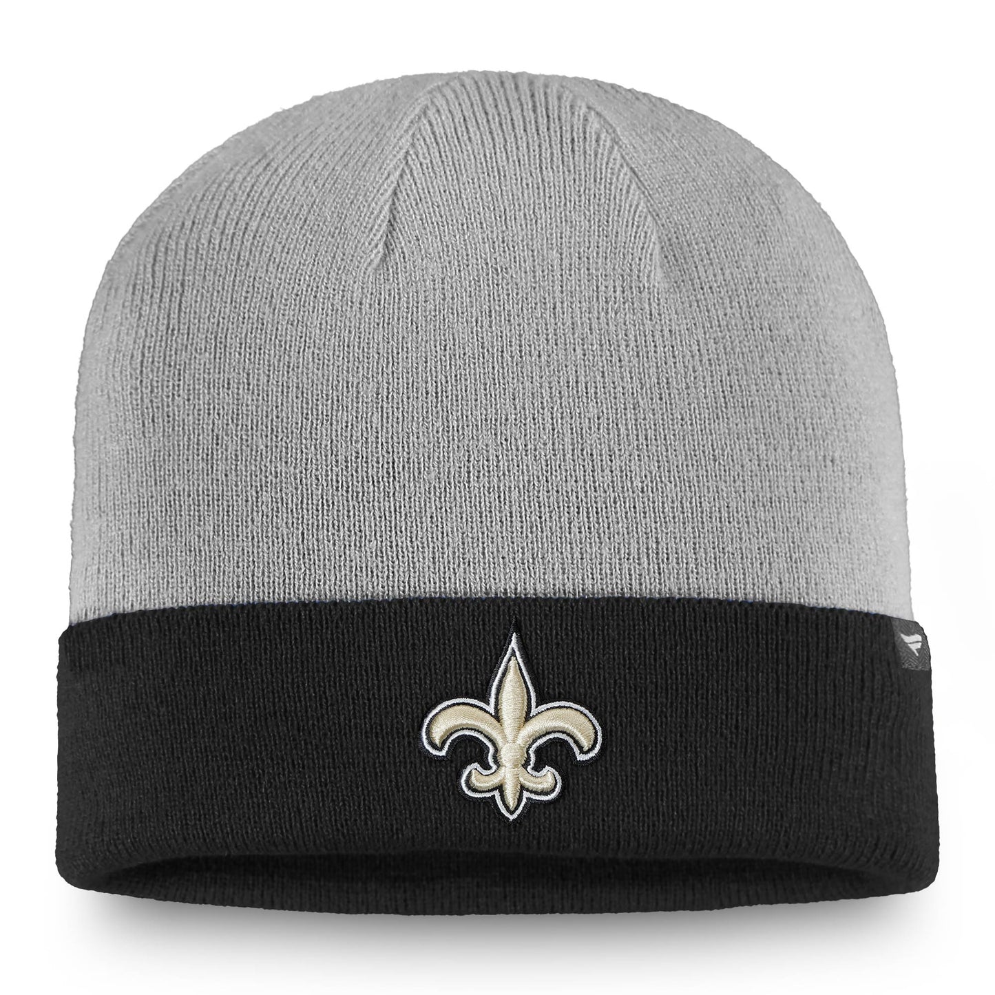 Men's NFL Pro Line by Fanatics Heathered Gray/Black New Orleans Saints 2-Tone Cuffed Knit Hat