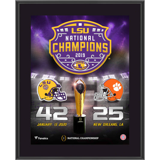 LSU Tigers 10.5" x 13" College Football Playoff 2019 National Champions Sublimated Plaque