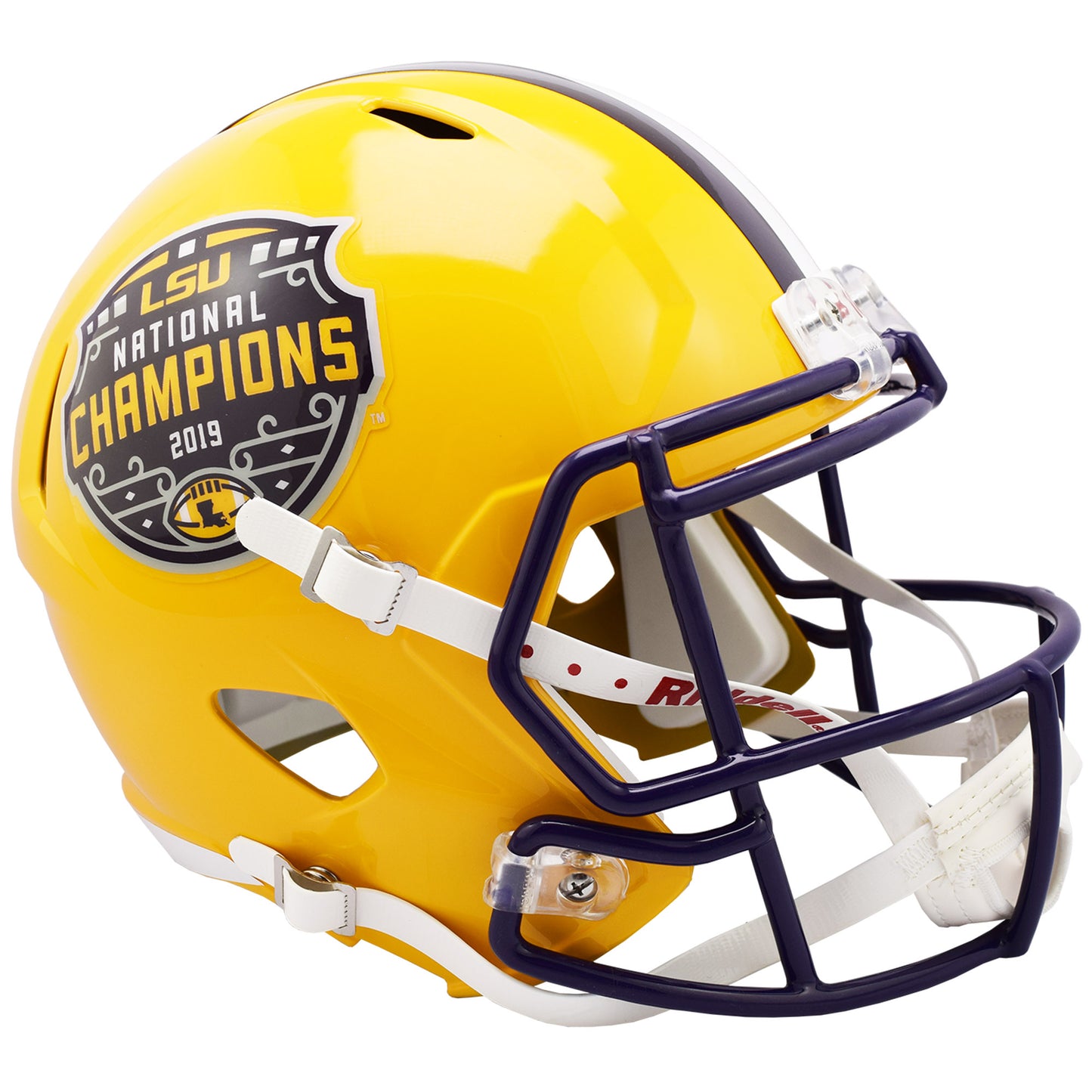 LSU Tigers Riddell College Football Playoff 2019 National Champions Logo Speed Replica Helmet