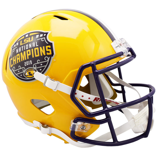 LSU Tigers Riddell College Football Playoff 2019 National Champions Logo Speed Replica Helmet
